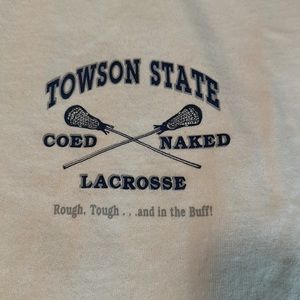 Champion T-shirt Towson State coed naked Lacrosse. Collectors T-shirt